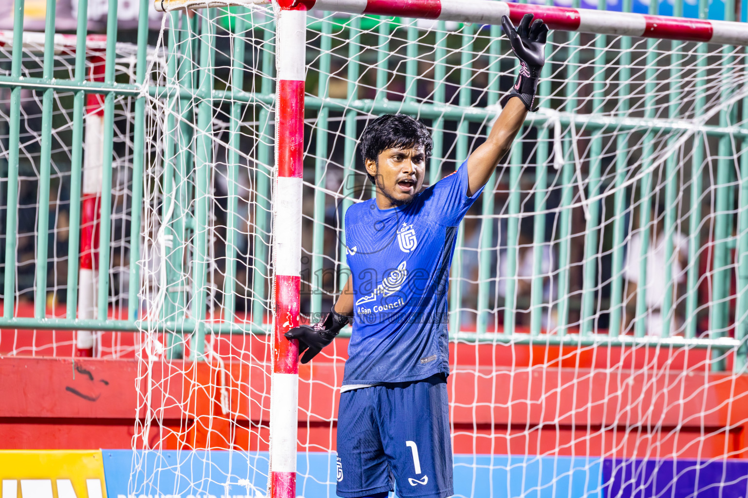 L Gan vs L Maabaidhoo in Day 14 of Golden Futsal Challenge 2025 was held on Saturday, 18th January 2025, in Hulhumale', Maldives. Photos: Ismail Thoriq / images.mv