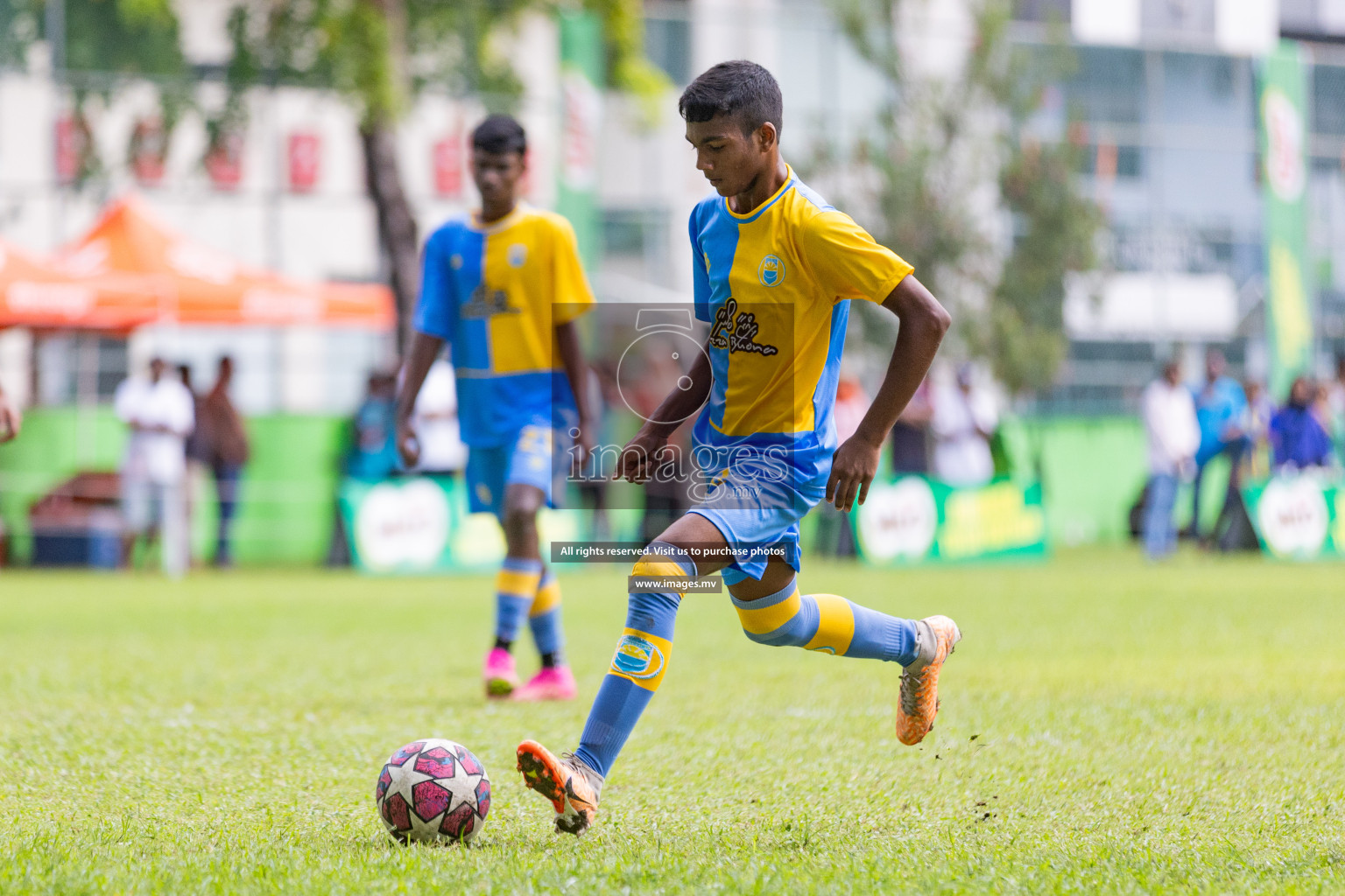 Day 1 of MILO Academy Championship 2023 (u14) was held in Henveyru Stadium Male', Maldives on 3rd November 2023. Photos: Nausham Waheed / images.mv