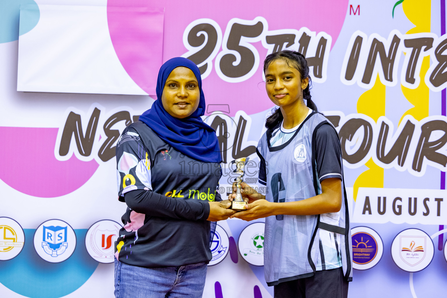 Day 3 of 25th Inter-School Netball Tournament was held in Social Center at Male', Maldives on Sunday, 11th August 2024. Photos: Nausham Waheed / images.mv