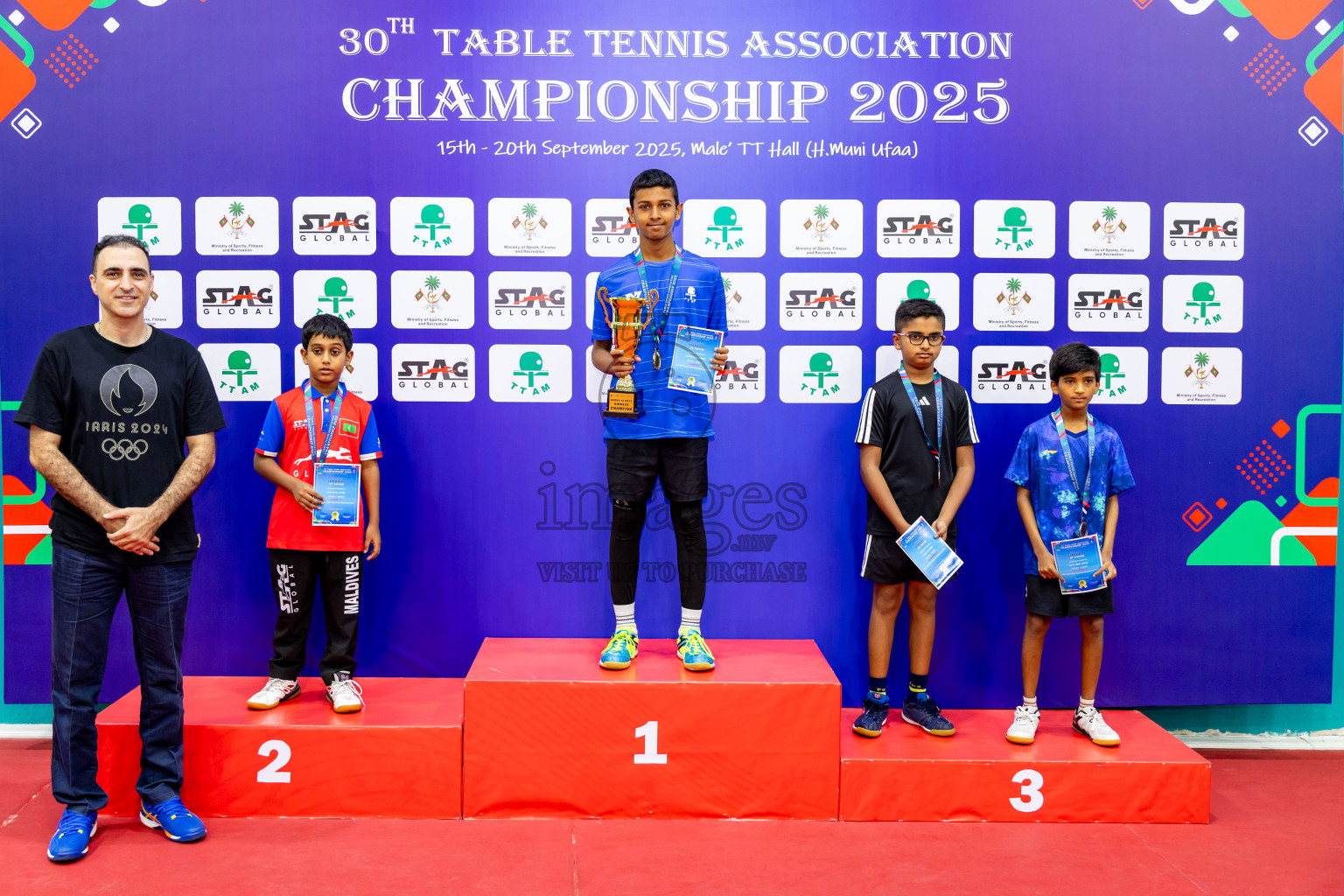 Finals of 30th Table Tennis Association Championship 2025 was held on Saturday, 20th September 2025 in Male' TT Hall, Male', Maldives. Photos: Nausham Waheed / images.mv