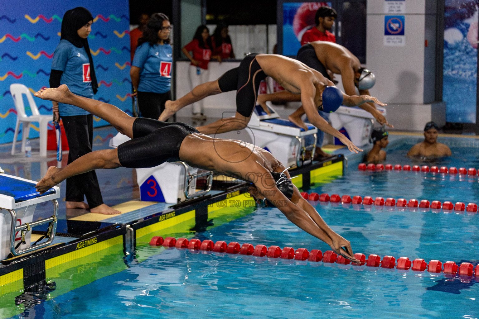 Day 2 of National Swimming Competition 2024 held in Hulhumale', Maldives on Saturday, 14th December 2024. Photos: Hassan Simah / images.mv