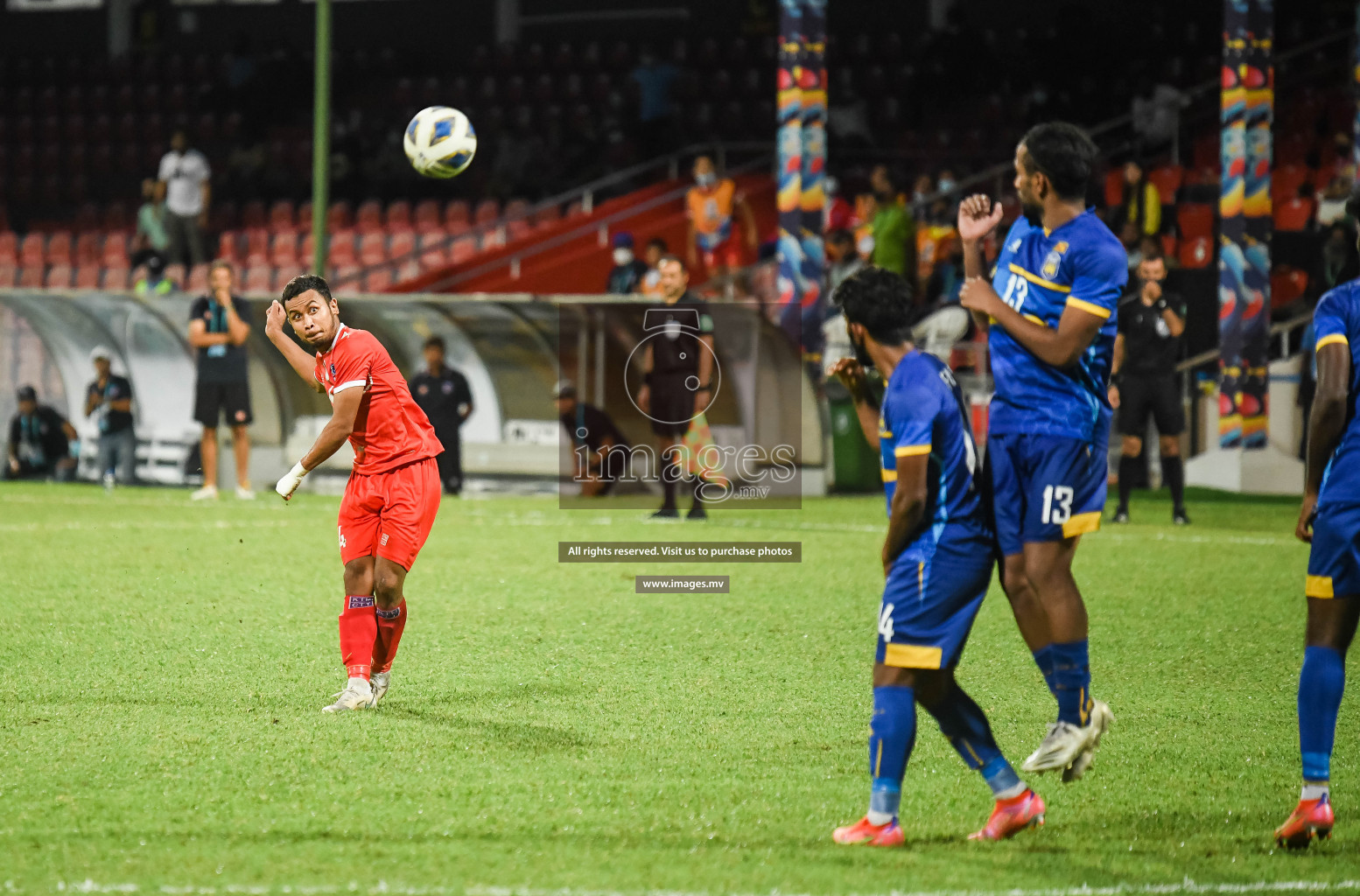 Nepal vs Sri Lanka in SAFF Championship 2021 held on 4th October 2021 in Galolhu National Stadium, Male', Maldives