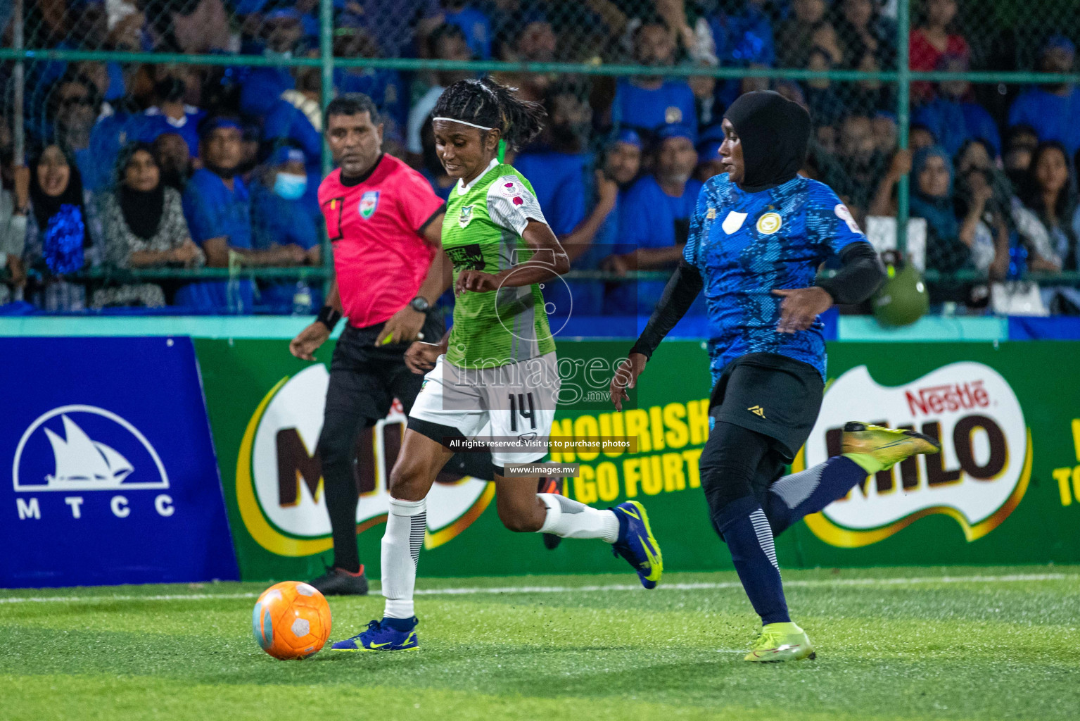 orts Limited vs WAMCO - in the Finals 18/30 Women's Futsal Fiesta 2021 held in Hulhumale, Maldives on 18 December 2021. Photos by Shuu Abdul Sattar