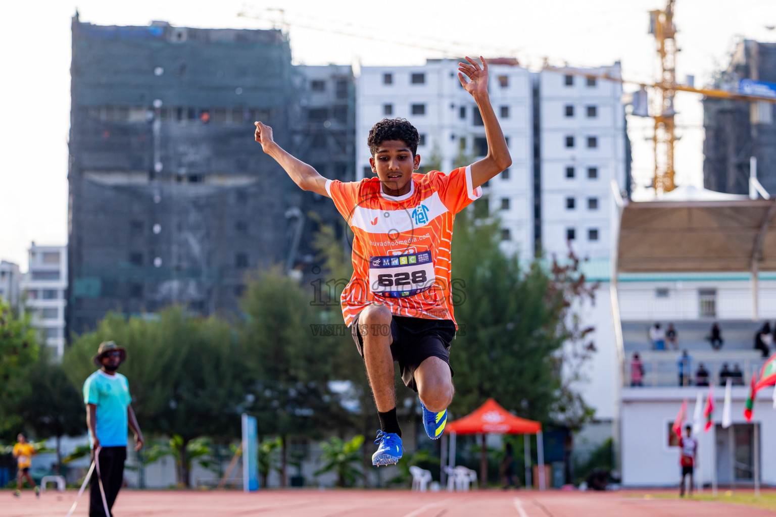 Day 3 of MWSC Interschool Athletics Championships 2024 held in Hulhumale Running Track, Hulhumale, Maldives on Monday, 11th November 2024. Photos by: Nausham Waheed / Images.mv