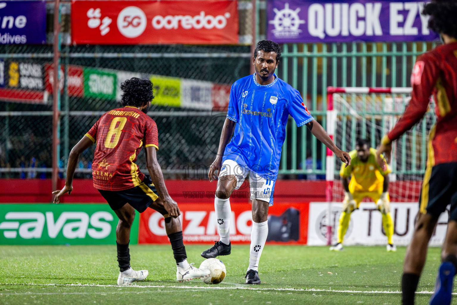 K Himmafushi vs K Maafushi on Day 18 of Golden Futsal Challenge 2025 was held on Thursday, 23rd January 2025, in Hulhumale', Maldives. Photos: Nausham Waheed / images.mv