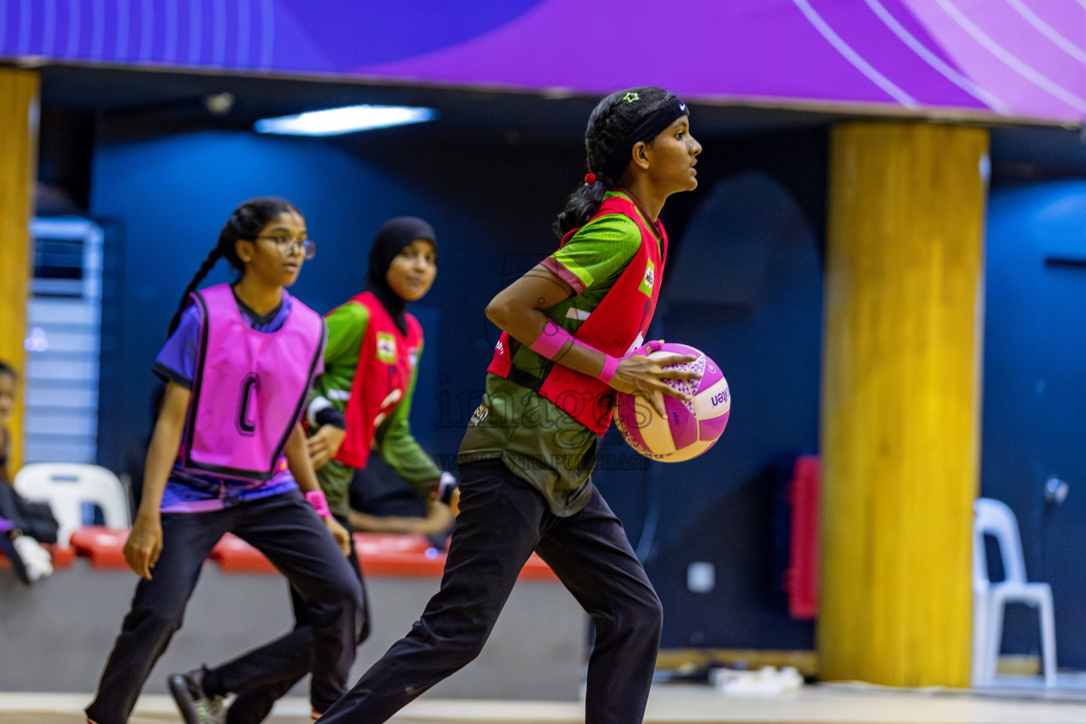 N Sports Academy A vs Fiontti Sports Club  in Day 3 of 3rd Netball Junior Championship, held at Social Center on Tuesday, 21st January 2025 . 
Photos: Hassan Simah / images.mv