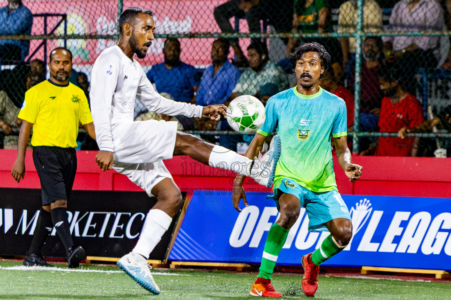 Silver Sands vs Club WAMCO in Day 14 of Office League 2025 was held on Tuesday, 29th April 2025 in Hulhumale', Maldives. Photos: Nausham Waheed / images.mv
