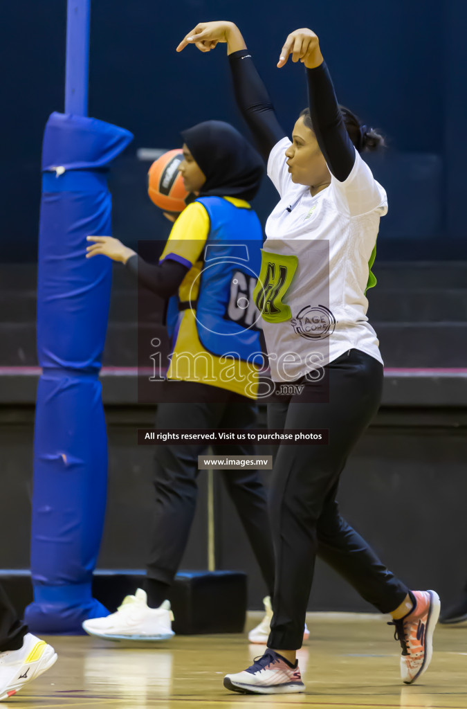 Club Green Streets vs KYRS in the Milo National Netball Tournament 2022 on 21 July 2022, held in Social Center, Male', Maldives. Photographer: Shuu / Images.mv