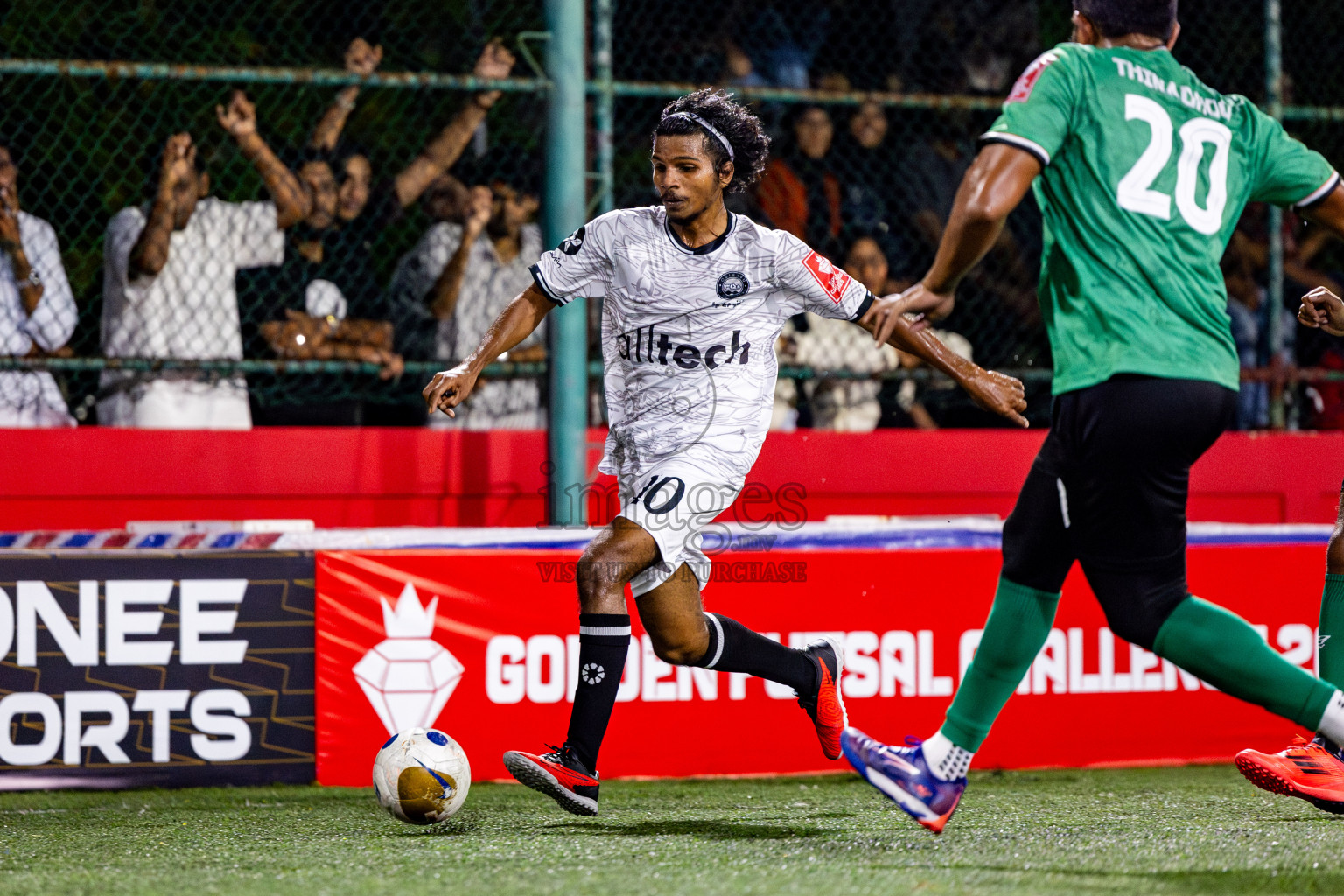 GDh Madaveli VS GDh Thinadhoo in Day 7 of Golden Futsal Challenge 2025 was held on Saturday, 11th January 2025, in Hulhumale', Maldives Photos: Nausham Waheed / images.mv