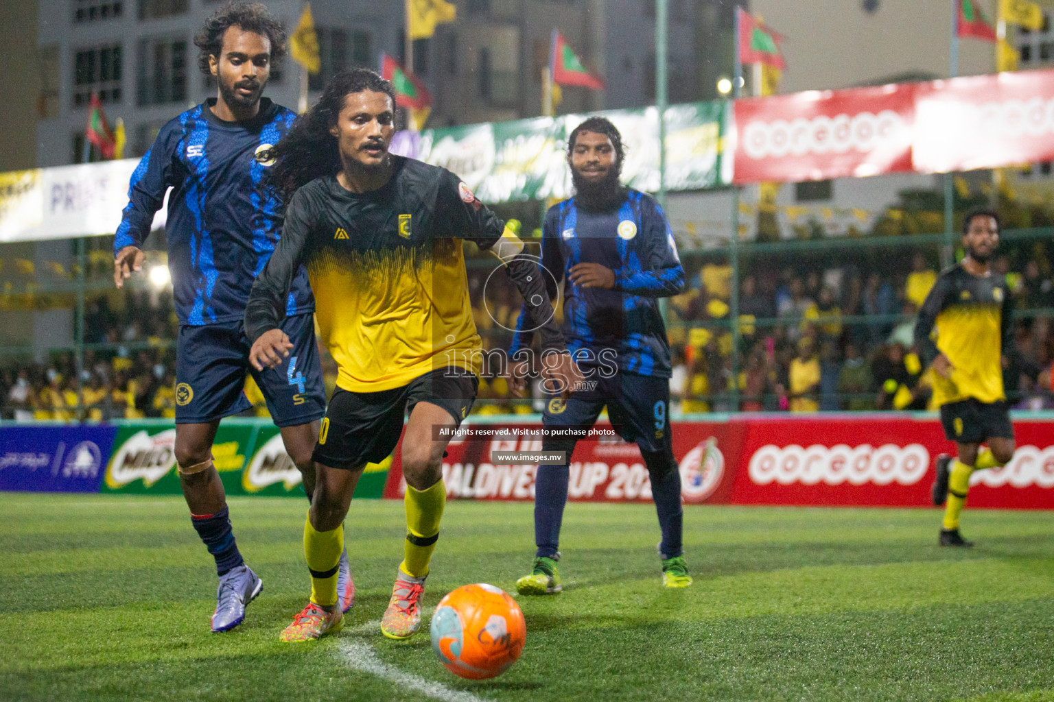 Team MPL vs Team RRC in the Quarter Finals of Club Maldives 2021 held at Hulhumale'; on 13th December 2021 Photos: Nasam/ images.mv