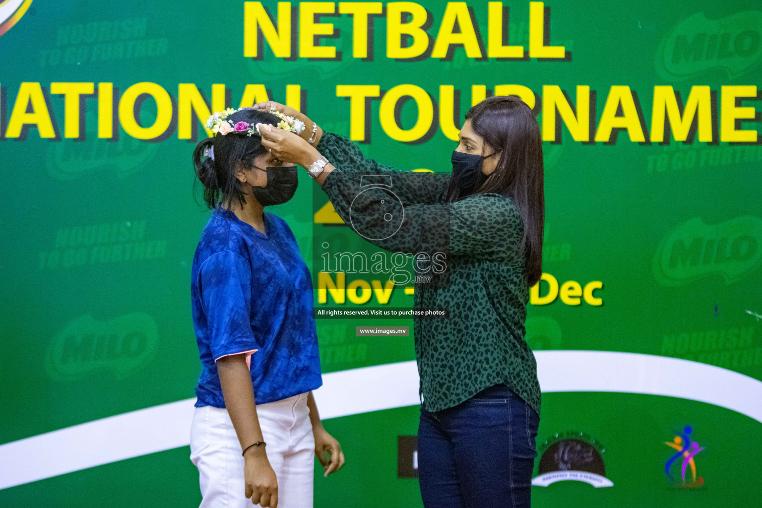 Kulhudhuffushi Youth & R.C vs Club Green Streets in the Finals of Milo National Netball Tournament 2021 (Women's) held on 5th December 2021 in Male', Maldives Photos: Ismail Thoriq / images.mv