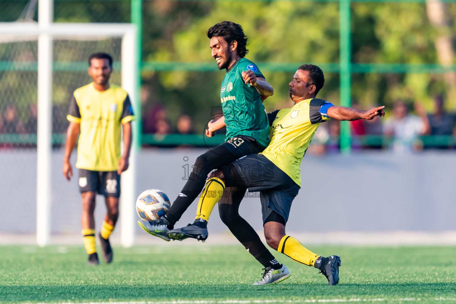 Baburu SC vs Kanmathi Juniors from Semi Final of Manadhoo Council Cup 2024 in N Manadhoo Maldives on Sunday, 25th February 2023. Photos: Nausham Waheed / images.mv