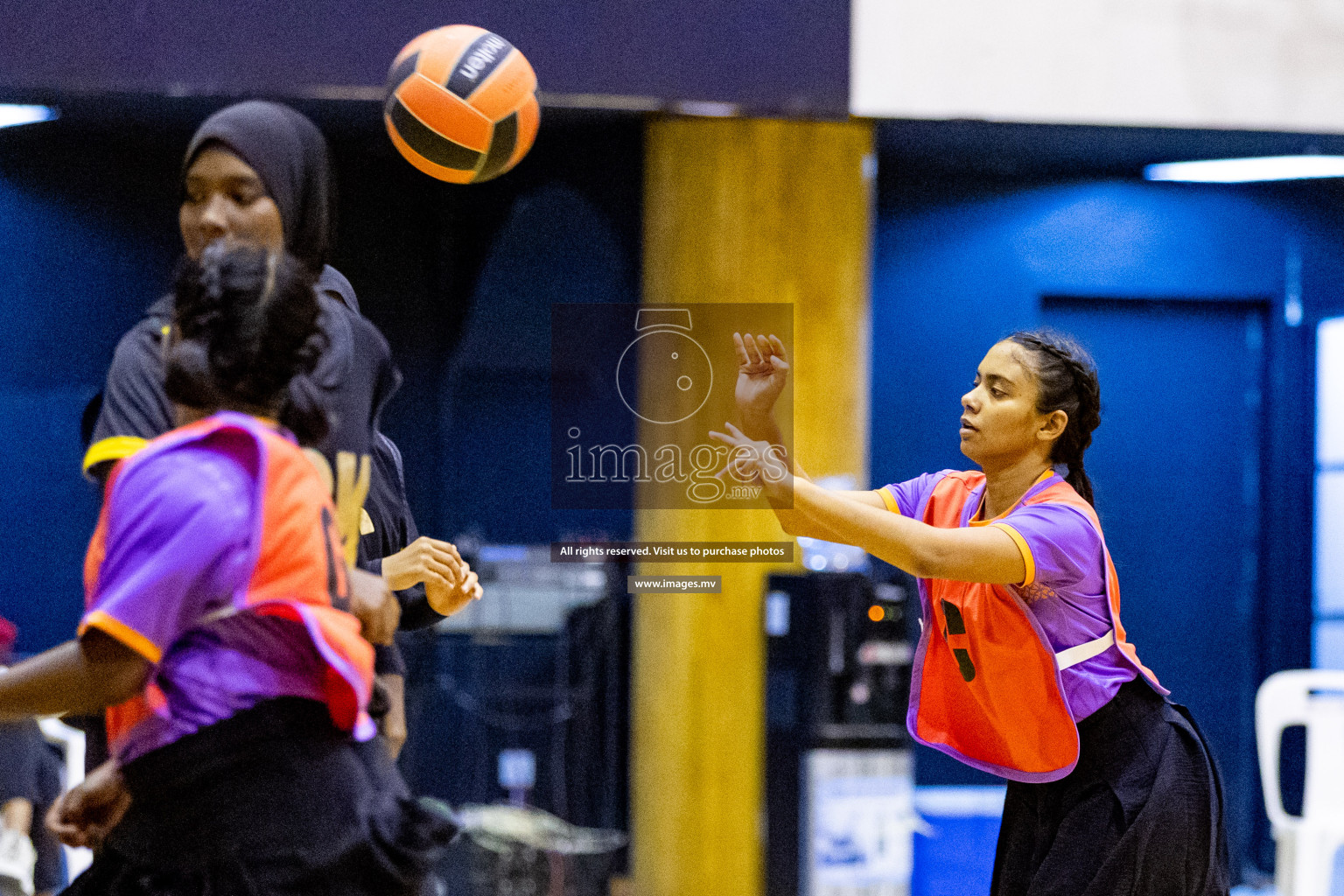 Day 9 of 24th Interschool Netball Tournament 2023 was held in Social Center, Male', Maldives on 4th November 2023. Photos: Hassan Simah / images.mv