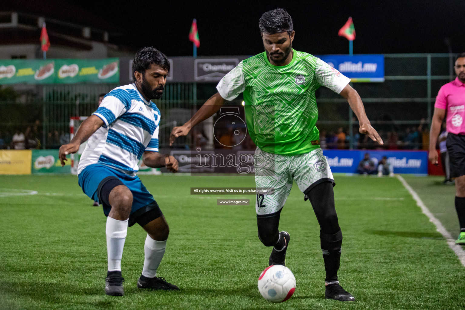 Club AVSEC vs TEAM DJA in Club Maldives Cup 2022 was held in Hulhumale', Maldives on Sunday, 9th October 2022. Photos: Hassan Simah / images.mv