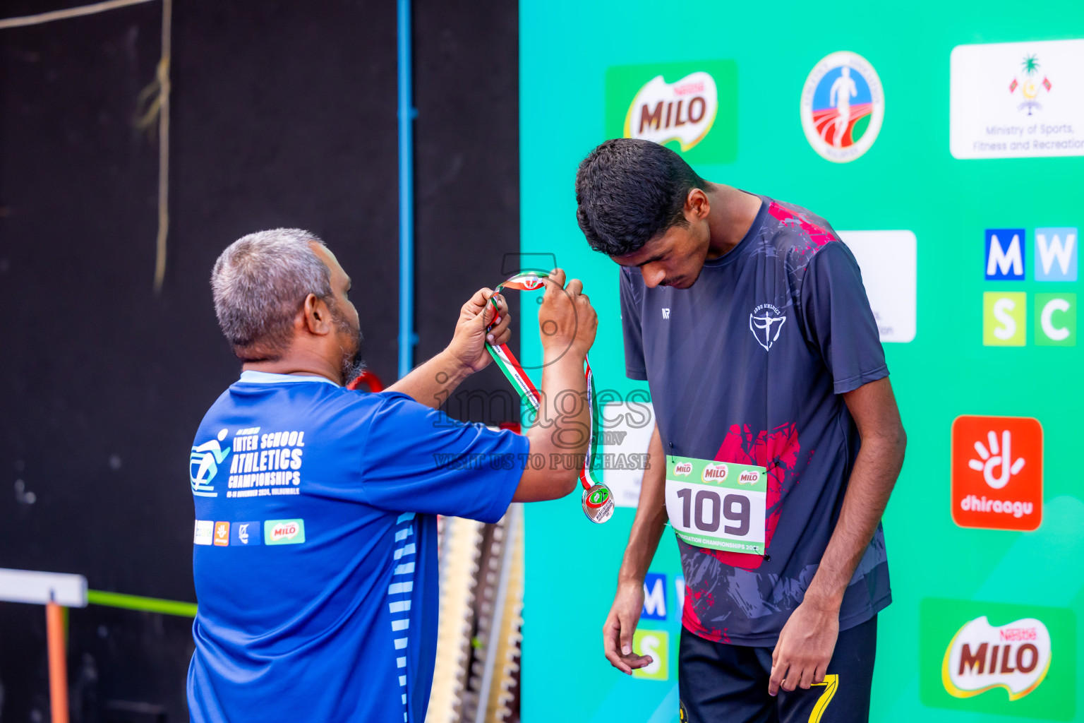Day 2 of 12th Milo Association Championships was held in Ekuveni Track at Male', Maldives on Friday, 25th April 2025. Photos: Nausham Waheed / images.mv