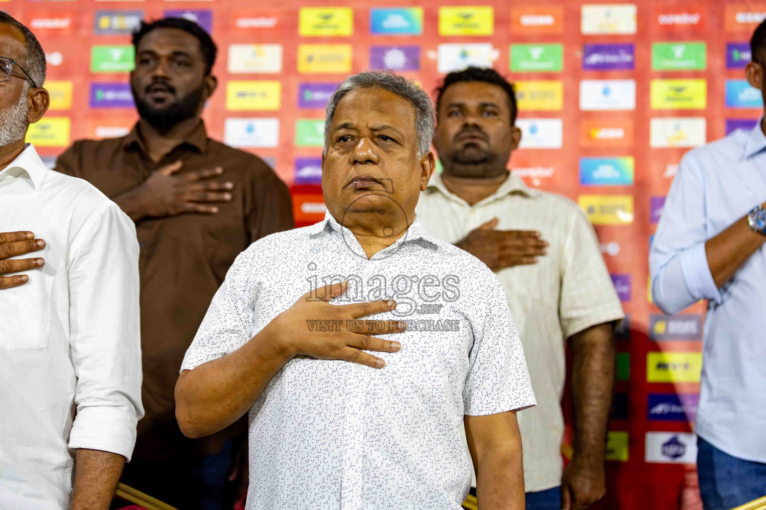 L. Gan VS B. Eydhafushi in the Finals of Golden Futsal Challenge 2024 which was held on Thursday, 7th March 2024, in Hulhumale', Maldives. 
Photos: Hassan Simah / images.mv