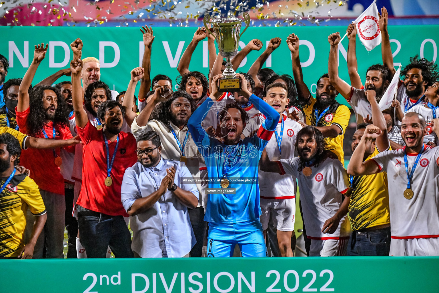 Buru Sports Club vs CLUB Teenage in the Final of 2nd Division 2022 on 17th Aug 2022, held in National Football Stadium, Male', Maldives Photos: Nausham Waheed / Images.mv