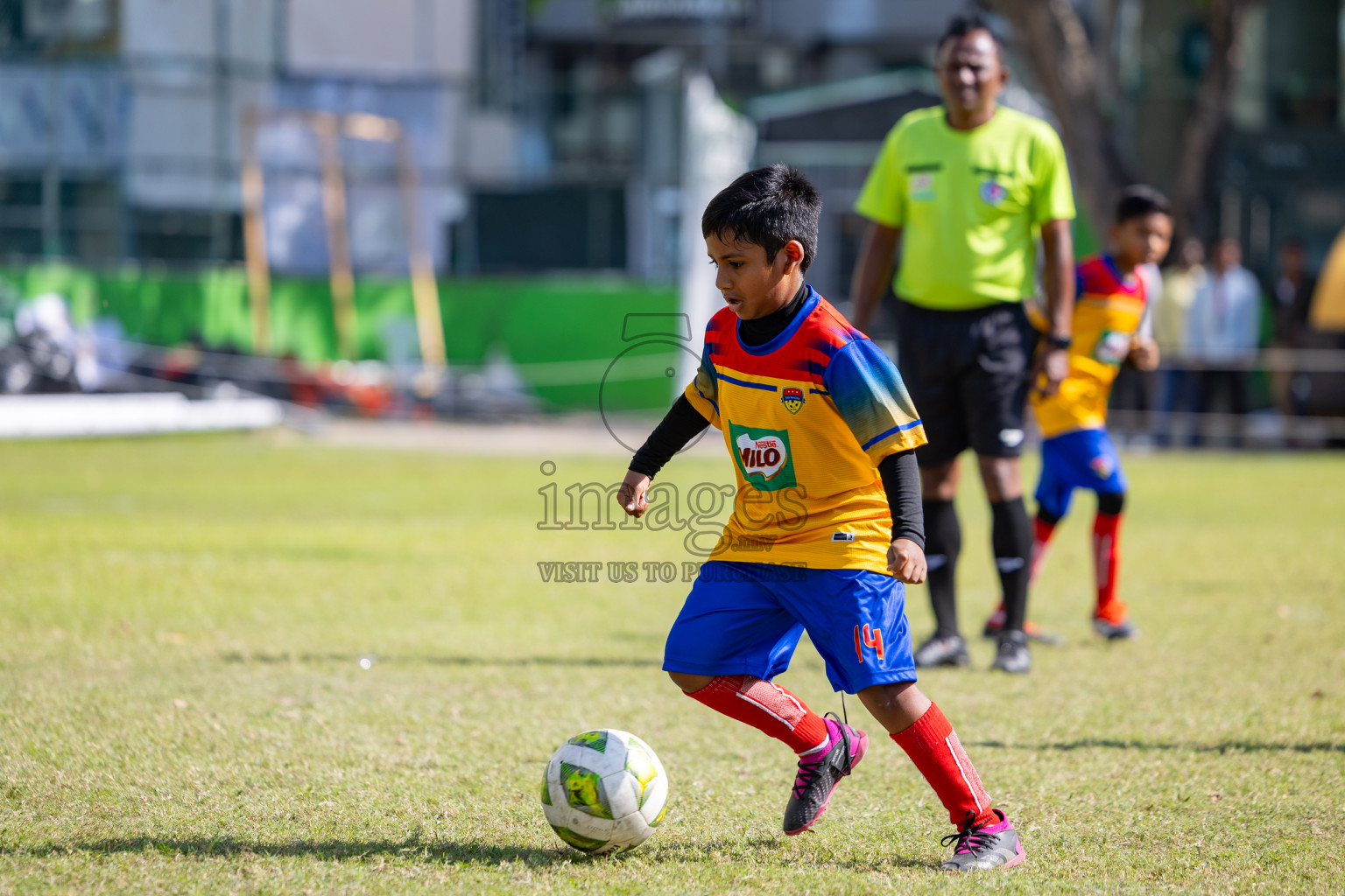 Day 2 of MILO Academy Championship 2025 was held on Friday, 14th February 2025 in Henveiru Stadium. 
Photos: Hassan Simah / Images.mv