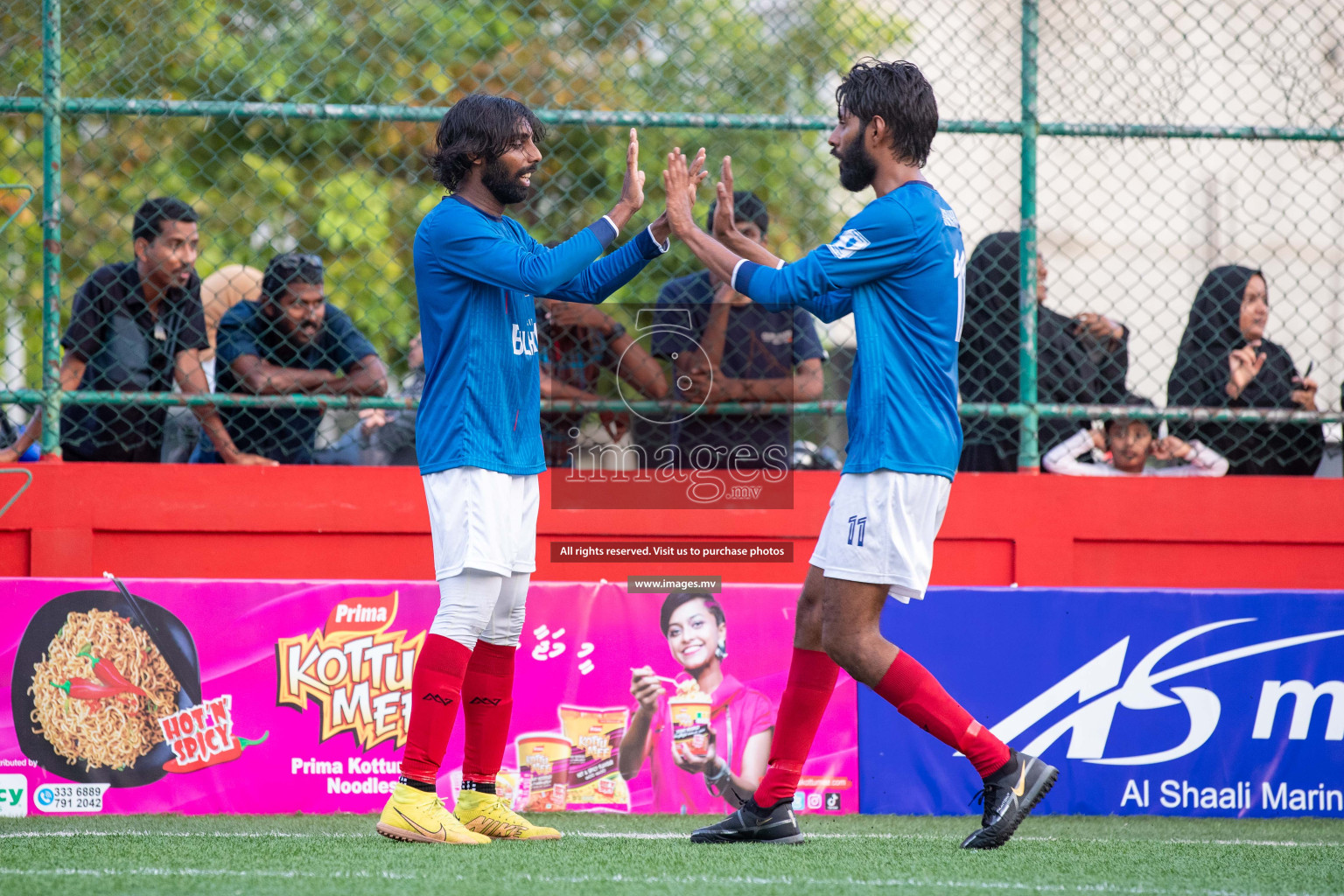 SH. Bilehfahi vs SH. Milandhoo in Day 7 of Golden Futsal Challenge 2023 on 11 February 2023 in Hulhumale, Male, Maldives