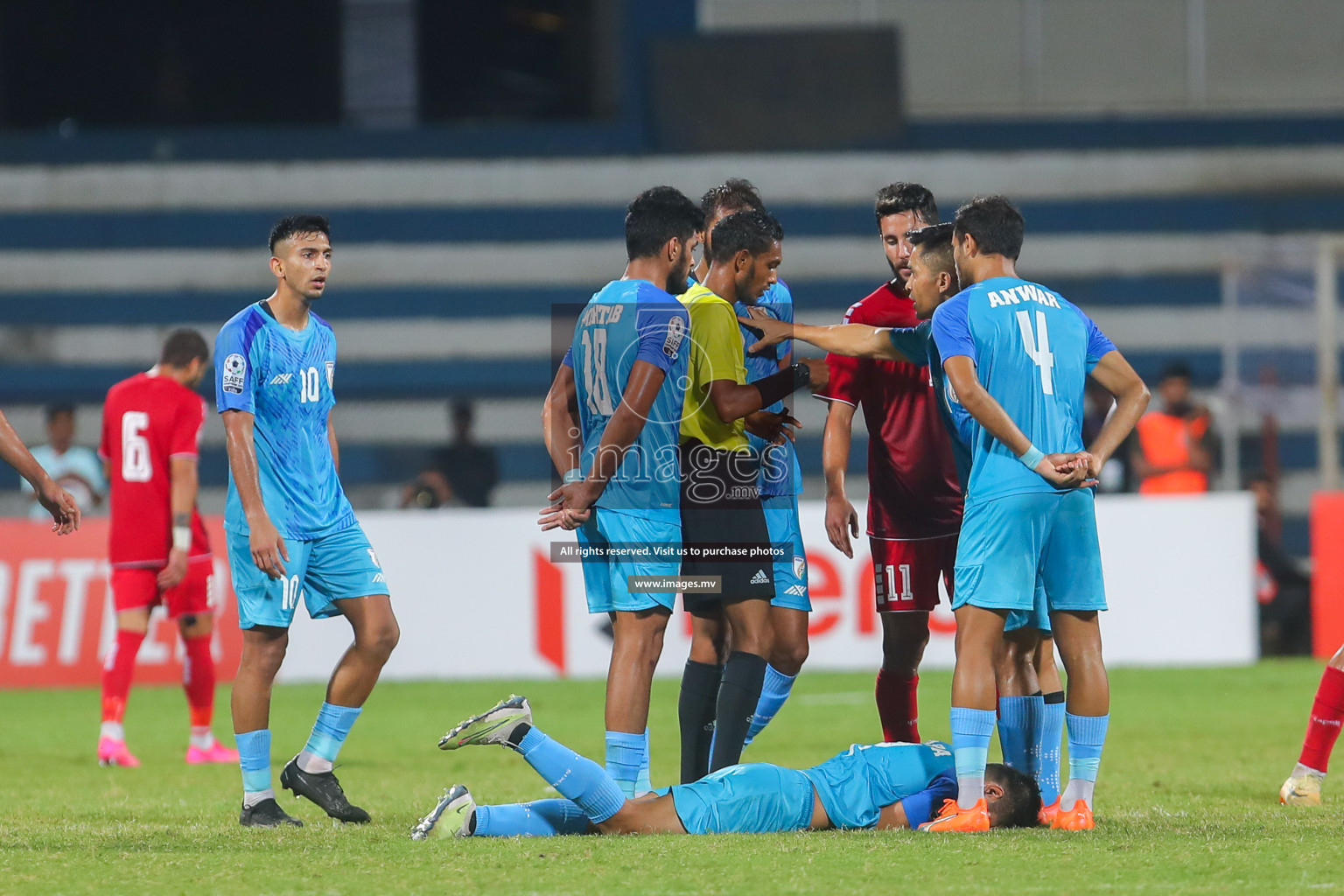 Lebanon vs India in the Semi-final of SAFF Championship 2023 held in Sree Kanteerava Stadium, Bengaluru, India, on Saturday, 1st July 2023. Photos: Hassan Simah / images.mv