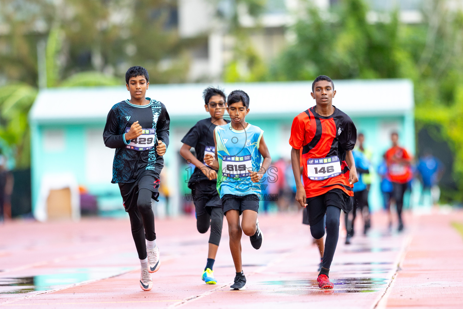 Day 1 of MWSC Interschool Athletics Championships 2024 held in Hulhumale Running Track, Hulhumale, Maldives on Saturday, 9th November 2024. 
Photos by: Ismail Thoriq / images.mv