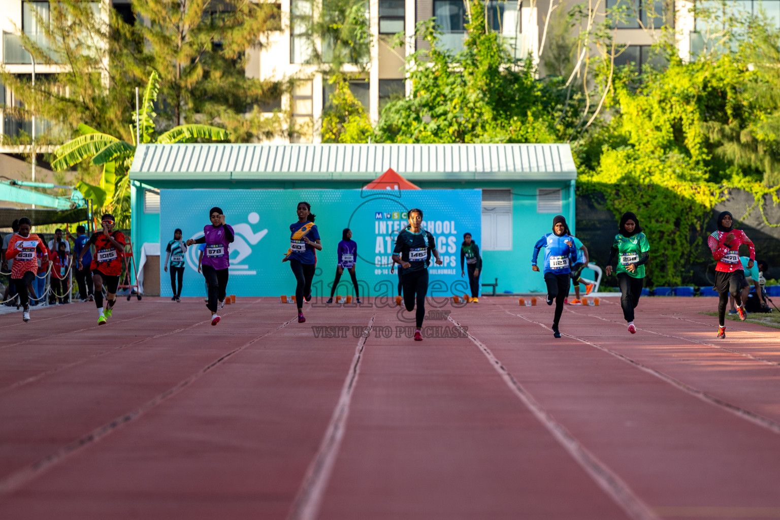 Day 1 of MWSC Interschool Athletics Championships 2024 held in Hulhumale Running Track, Hulhumale, Maldives on Saturday, 9th November 2024. 
Photos by: Hassan Simah / Images.mv