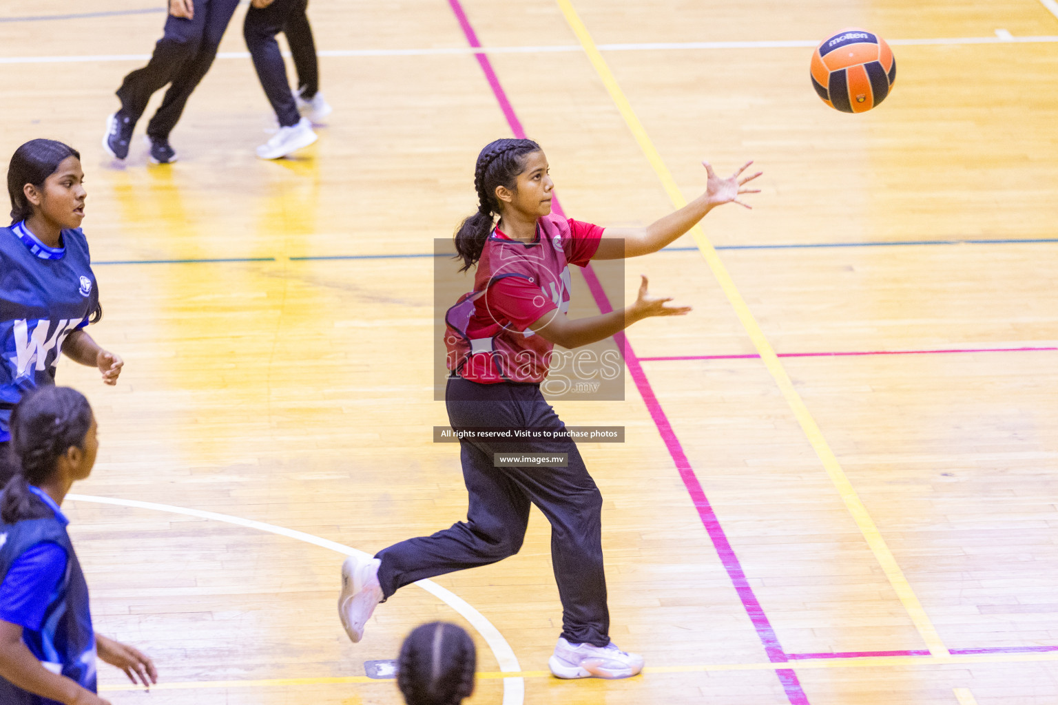 Day 8 of 24th Interschool Netball Tournament 2023 was held in Social Center, Male', Maldives on 3rd November 2023. Photos: Nausham Waheed / images.mv