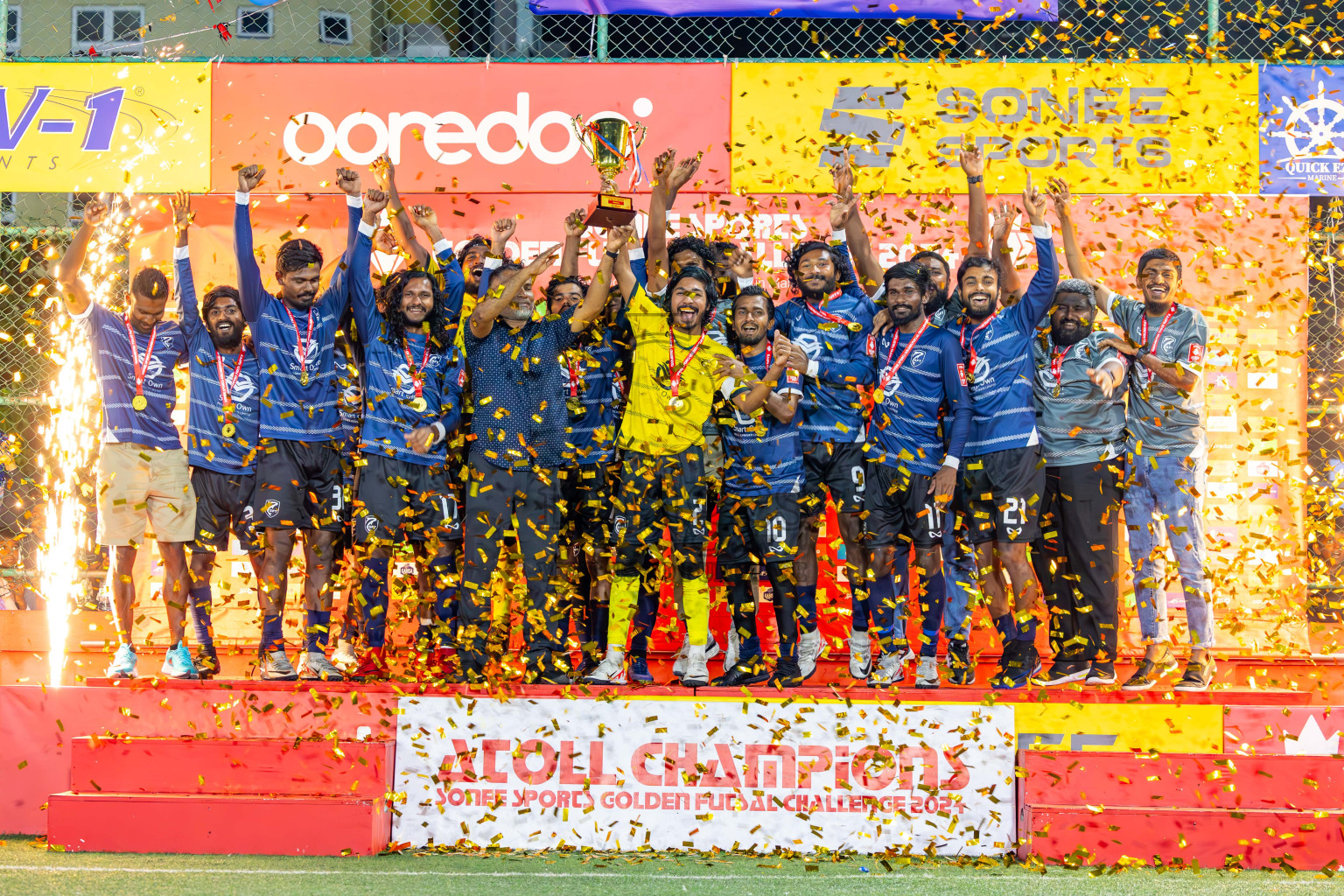 K Gaafaru vs K Kaashidhoo in Kaafu Atoll Final on Day 30 of Golden Futsal Challenge 2024, held on Tuesday , 14th February 2024 in Hulhumale', Maldives
Photos: Ismail Thoriq / images.mv