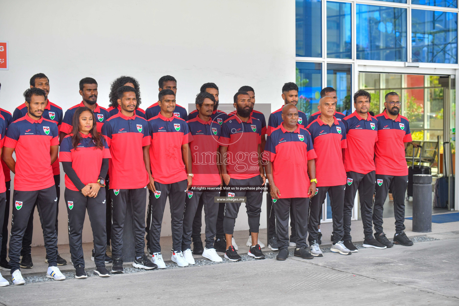 The Senior Men's National Team depart to Japan Training Camp from Maafannu Bus Terminal, Male', Maldives on 5th June 2023 Photos: Nausham Waheed/ Images.mv