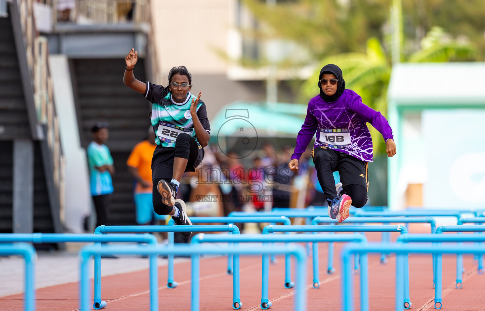 Day 2 of MWSC Interschool Athletics Championships 2024 held in Hulhumale Running Track, Hulhumale, Maldives on Sunday, 10th November 2024. Photos by: Ismail Thoriq / Images.mv