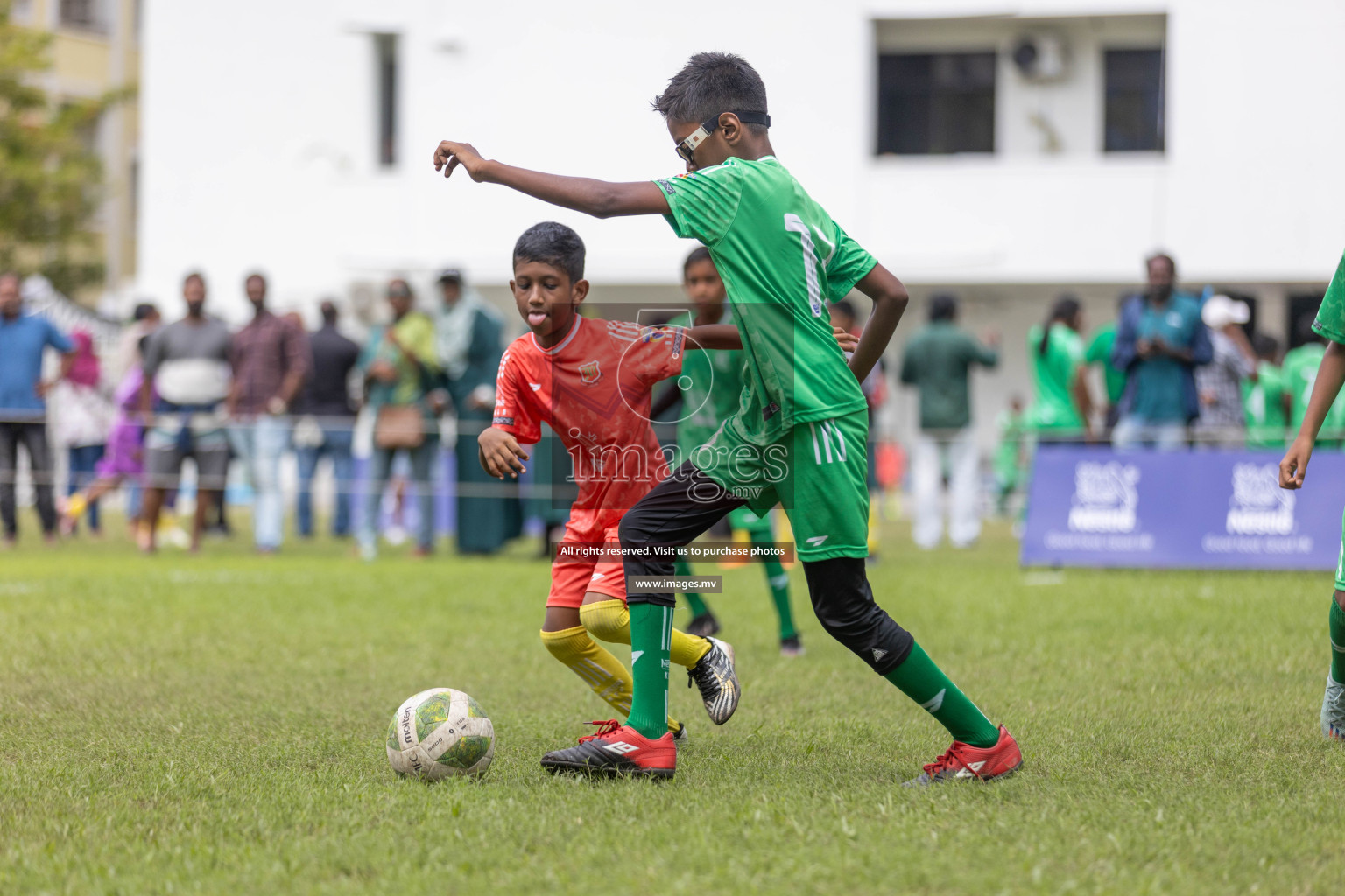 Day 2 of Nestle kids football fiesta, held in Henveyru Football Stadium, Male', Maldives on Thursday, 12th October 2023 Photos: Shuu Abdul Sattar / mages.mv