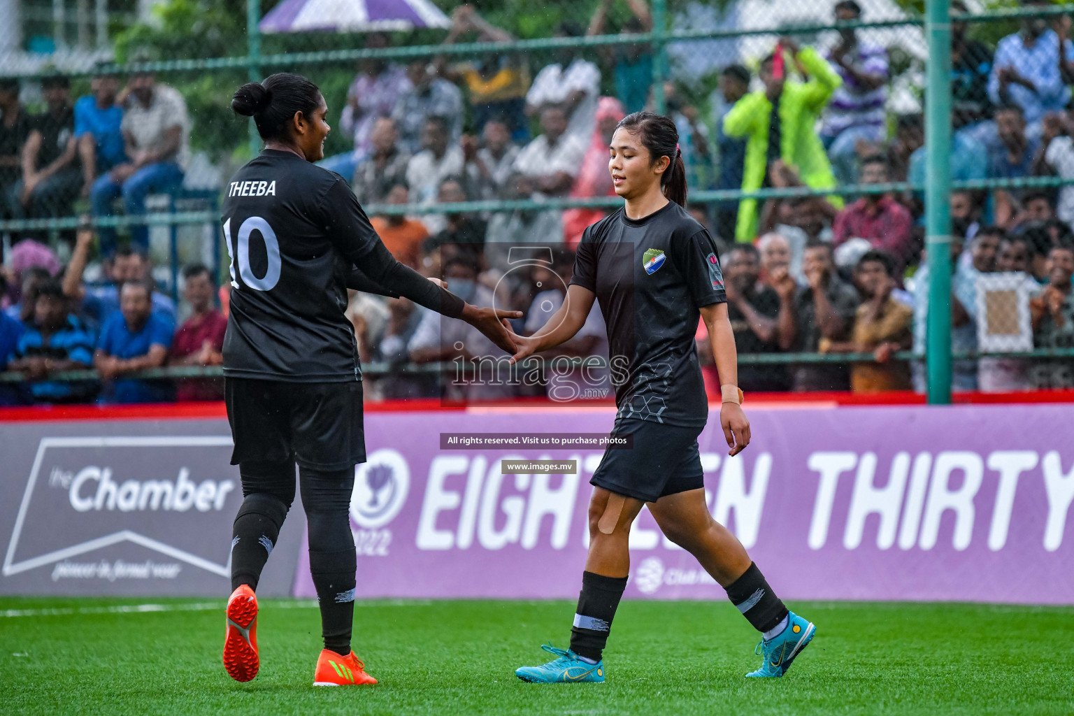 DSC vs Club MYS in Eighteen Thirty Women's Futsal Fiesta 2022 was held in Hulhumale', Maldives on Friday, 14th October 2022. Photos: Nausham Waheed / images.mv