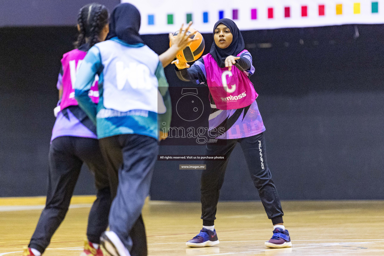 Day 11 of 24th Interschool Netball Tournament 2023 was held in Social Center, Male', Maldives on 6th November 2023. Photos: Nausham Waheed / images.mv