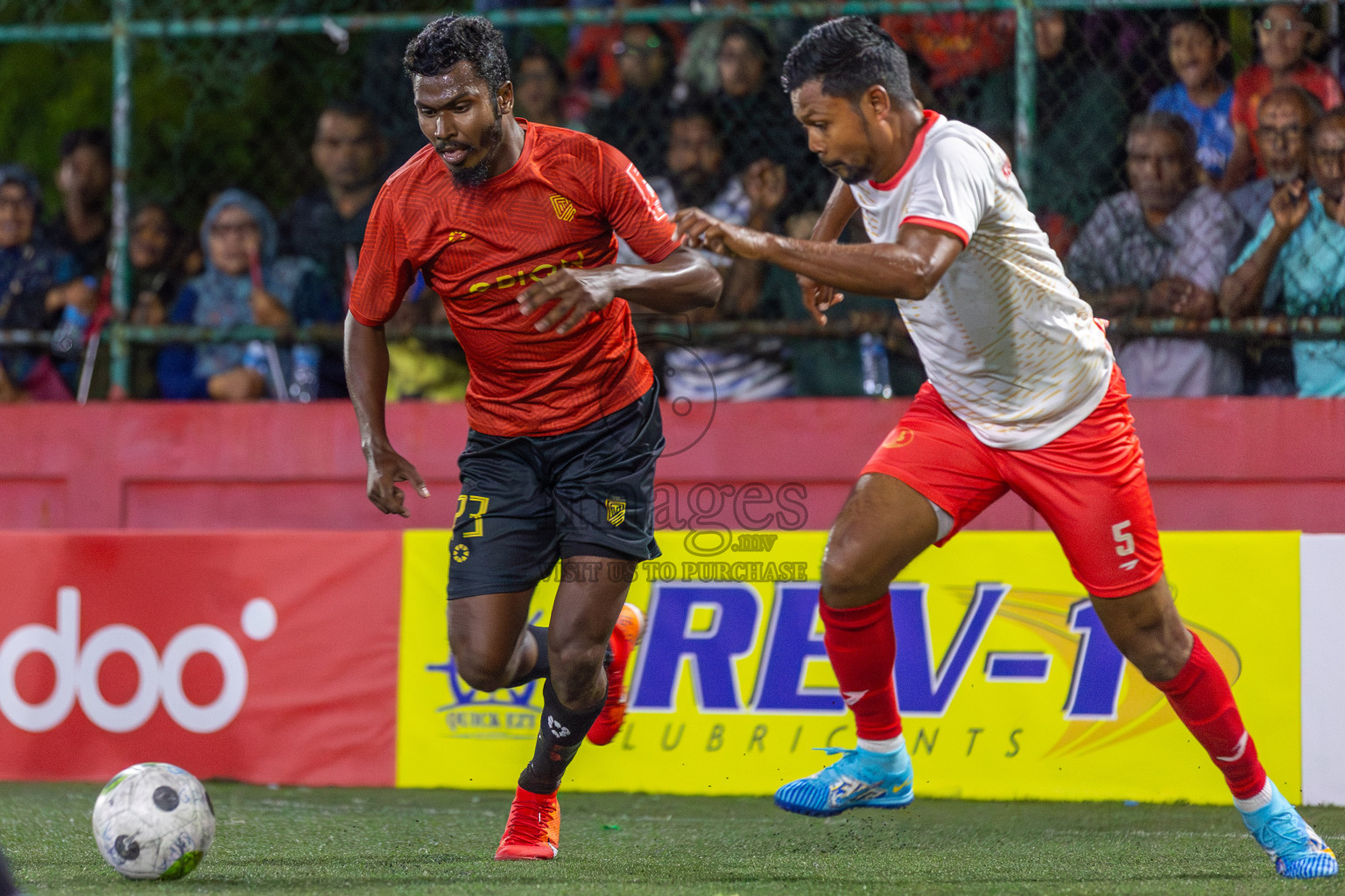 H.Dh Naivaadhoo vs H.Dh Kulhudhuffushi in Day 6 of Golden Futsal Challenge 2024 was held on Saturday, 20th January 2024, in Hulhumale', Maldives Photos: Mohamed Mahfooz Moosa / images.mv