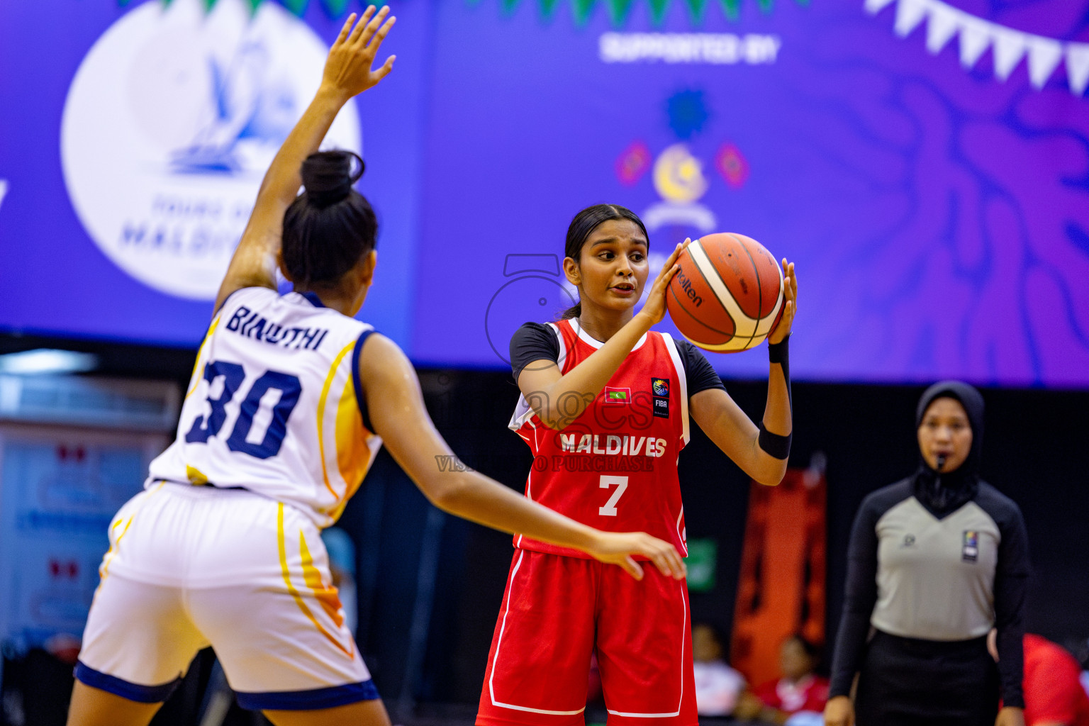 Maldives vs SriLanka in Day 2 of Under 16 Woman's Asian Cup SABA Qualifiers 2025 was held in Social Center, Male', Maldives on Friday, 13th June 2025. Photos: Nausham Waheed / images.mv