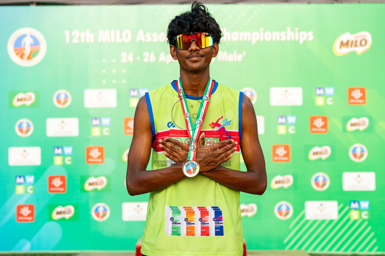 Day 2 of 12th Milo Association Championships was held in Ekuveni Track at Male', Maldives on Friday, 25th April 2025. Photos: Hassan Simah / images.mv
