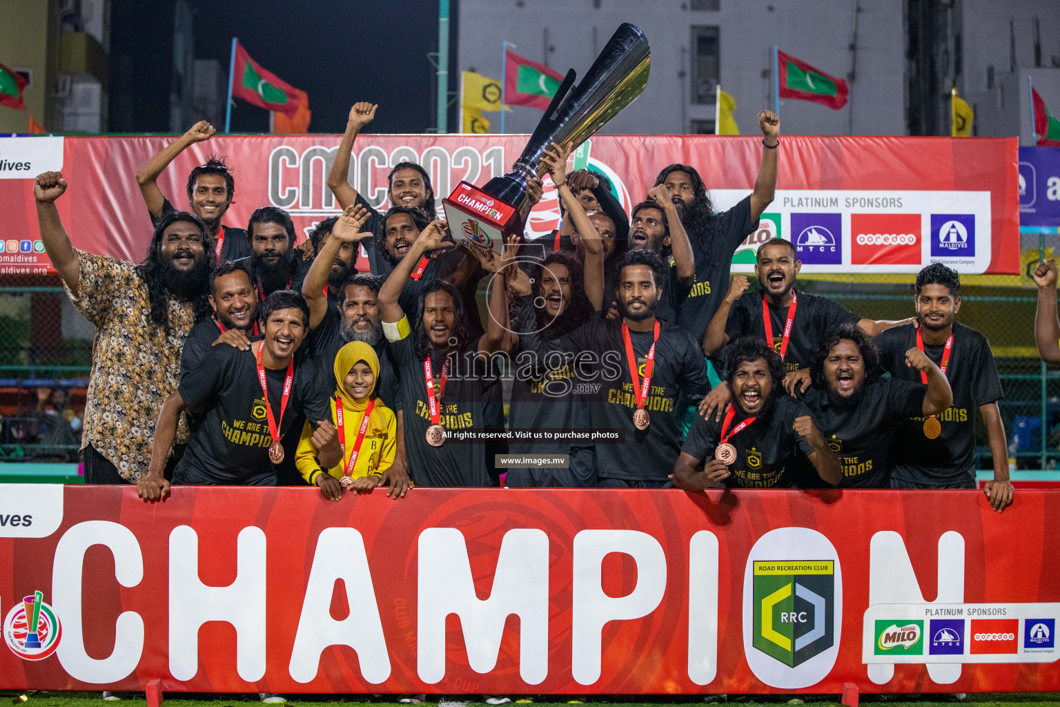 RRC Vs FSM in the Semi Finals of Club Maldives 2021 held in Hulhumale, Maldives on 19 December 2021. Photos: Ismail Thoriq / images.mv