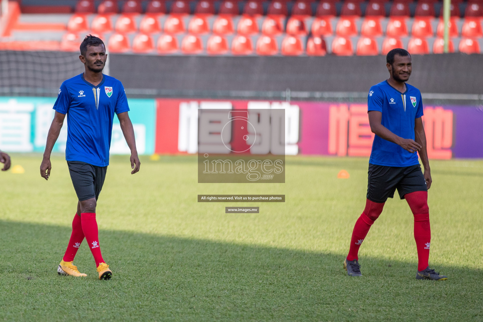 Maldives Practice Session for the FIfa World Cup Qatar 2022 & AFC Asian Cup China 2023 Qualifier match against China on 13th November 2019 in National Football Stadium, Male', Maldives. (Photos: Shuadh Abdul Sattar/images.mv)