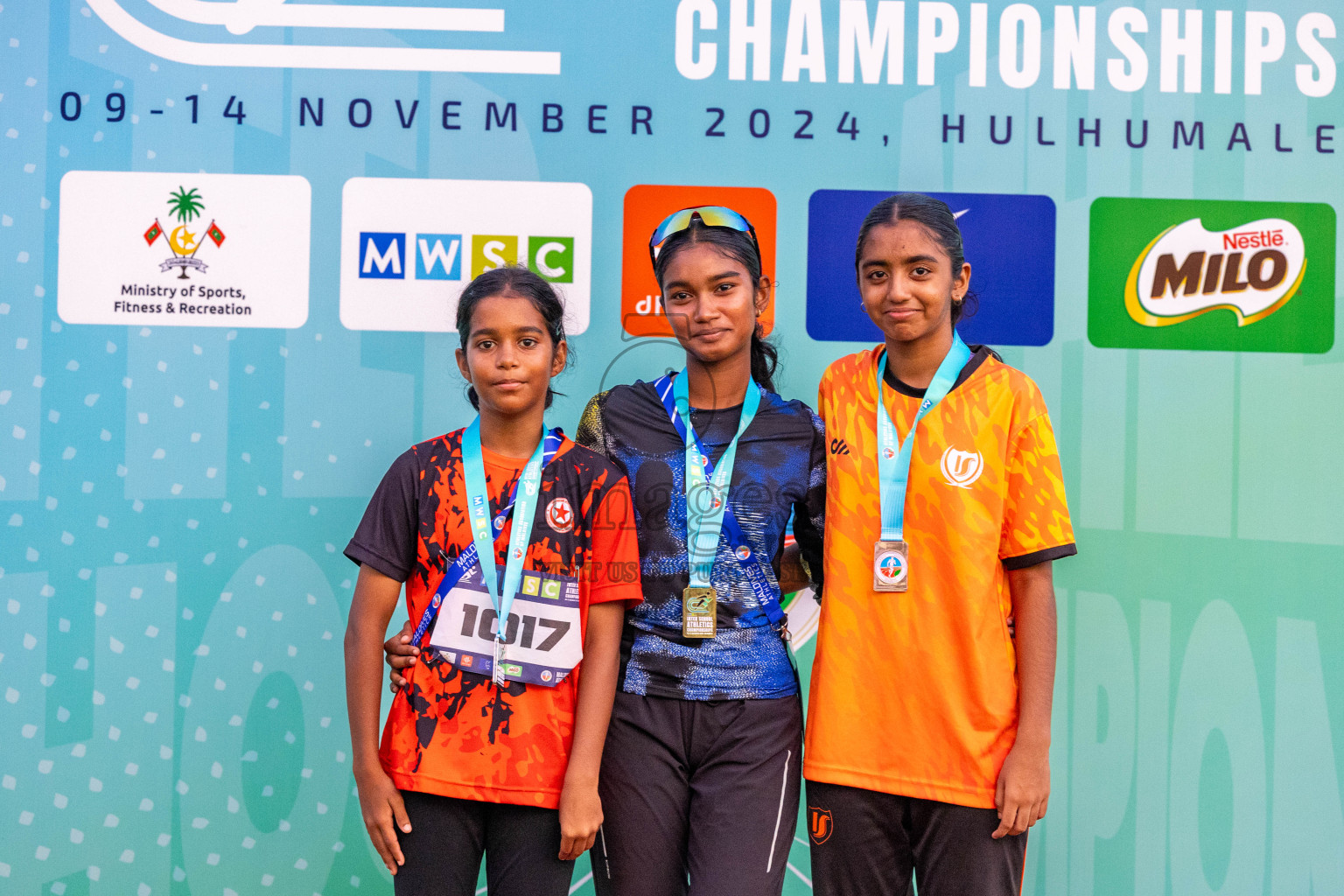 Day 5 of MWSC Interschool Athletics Championships 2024 held in Hulhumale Running Track, Hulhumale, Maldives on Wednesday, 13th November 2024. Photos by: Ismail Thoriq / Images.mv