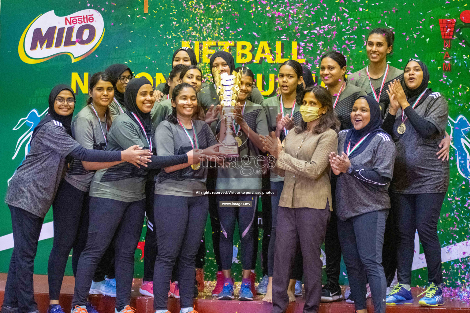 Kulhudhuffushi Youth & R.C vs Club Green Streets in the Finals of Milo National Netball Tournament 2021 (Women's) held on 5th December 2021 in Male', Maldives Photos: Ismail Thoriq / images.mv