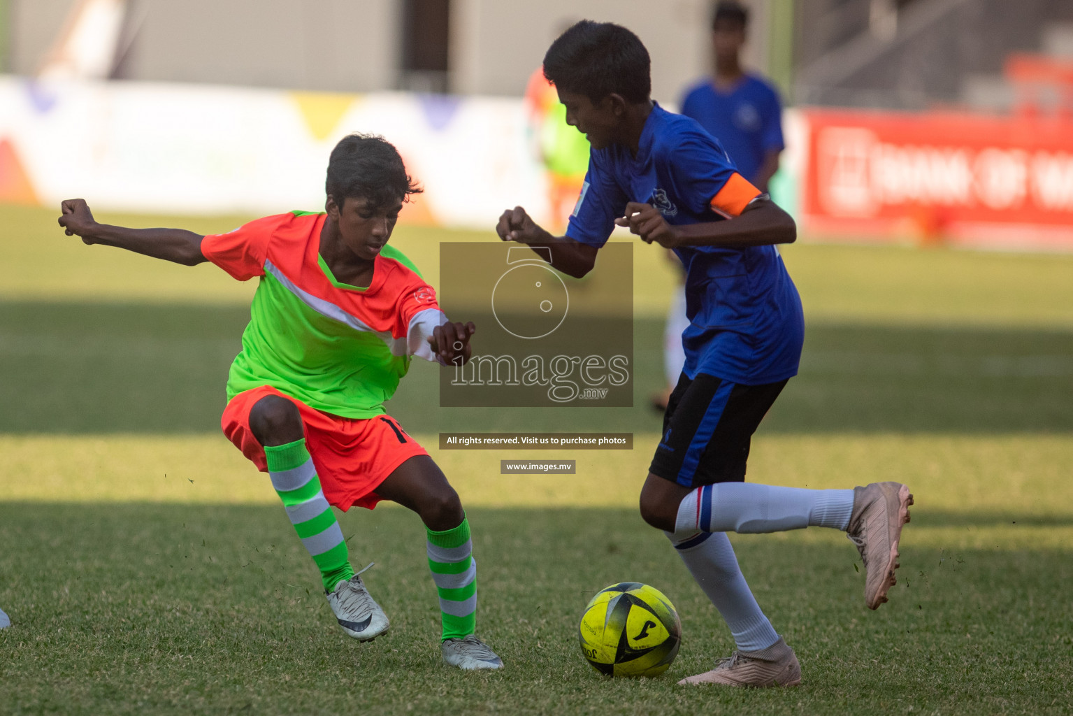 Dharumavantha School vs Ghaazee School in Mamen Inter-School Football Tournament 2019 (U15) on 10th March 2019, in Male' Maldives (Images.mv Photo: Hassan Simah)