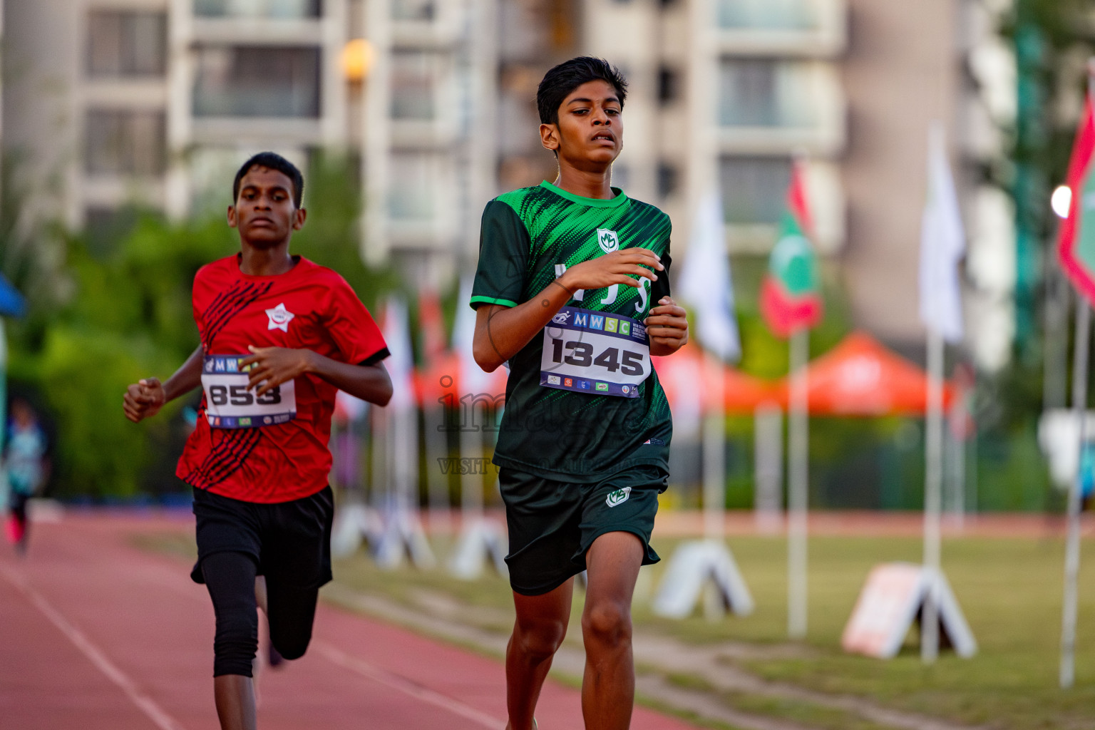 Day 1 of MWSC Interschool Athletics Championships 2024 held in Hulhumale Running Track, Hulhumale, Maldives on Saturday, 9th November 2024. 
Photos by: Hassan Simah / Images.mv