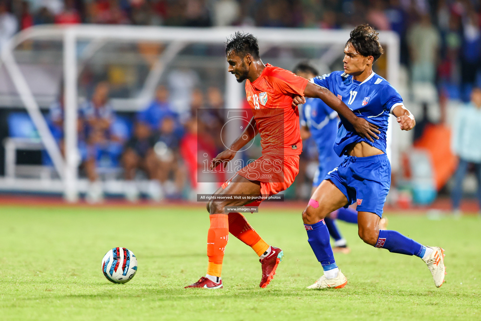 Nepal vs India in SAFF Championship 2023 held in Sree Kanteerava Stadium, Bengaluru, India, on Saturday, 24th June 2023. Photos: Nausham Waheed, Hassan Simah / images.mv