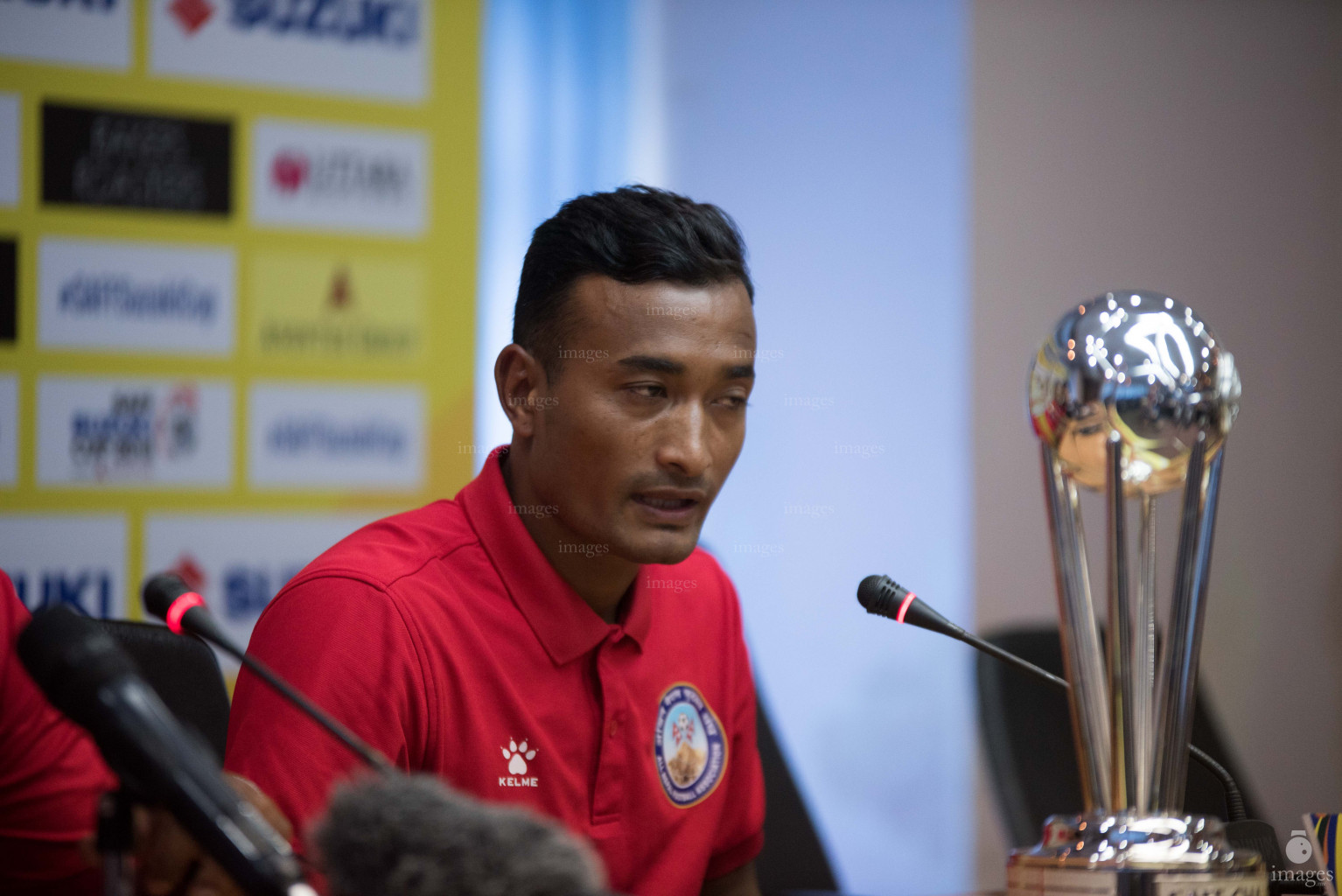 SAFF Suzuki Cup 2018 semifinal prematch press conferences in Dhaka, Bangladesh, Tuesday, September 11, 2018. (Images.mv Photo/Suadhu Abdul Sattar).