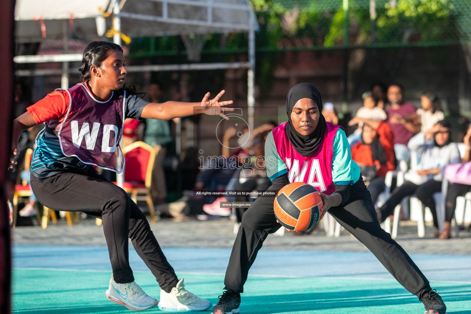 Day 6 of 20th Milo National Netball Tournament 2023, held in Synthetic Netball Court, Male', Maldives on 4th June 2023 Photos: Nausham Waheed/ Images.mv