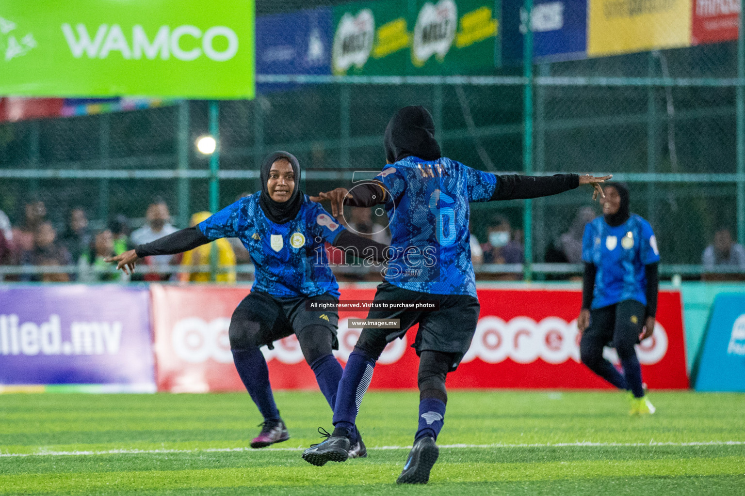 MPL vs Police Club in the Semi Finals of 18/30 Women's Futsal Fiesta 2021 held in Hulhumale, Maldives on 14th December 2021. Photos: Ismail Thoriq/ images.mv