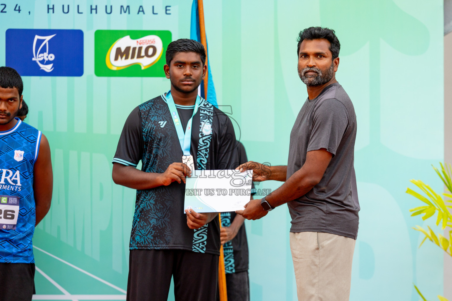 Day 2 of MWSC Interschool Athletics Championships 2024 held in Hulhumale Running Track, Hulhumale, Maldives on Sunday, 10th November 2024. 
Photos by: Hassan Simah / Images.mv