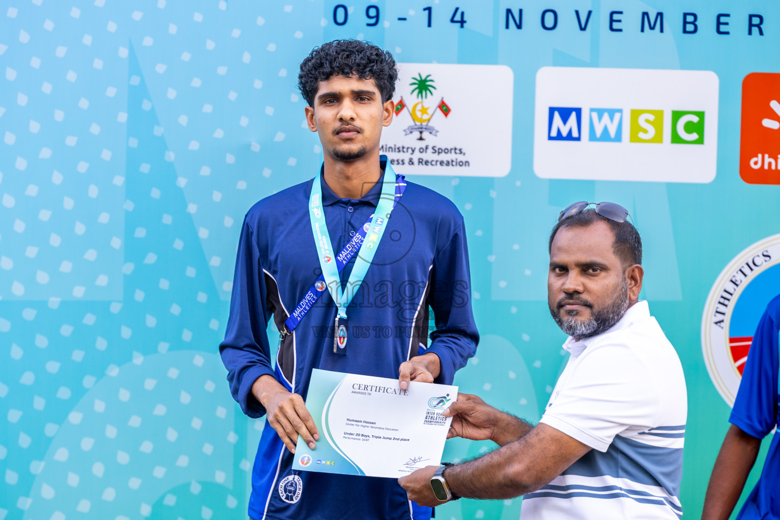 Day 5 of MWSC Interschool Athletics Championships 2024 held in Hulhumale Running Track, Hulhumale, Maldives on Wednesday, 13th November 2024. Photos by: Ismail Thoriq / Images.mv