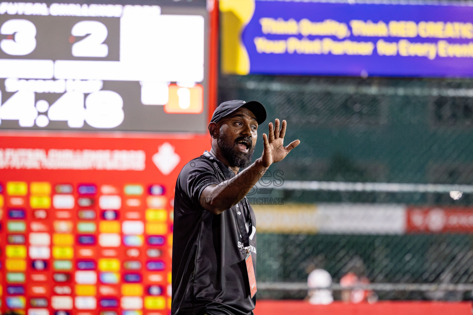 Th. Kinbidhoo VS Th. Dhiyamigili in Day 18 of Golden Futsal Challenge 2025 was held on Wednesday, 22nd January 2025, in Hulhumale', Maldives. Photos: Nausham Waheed / images.mv