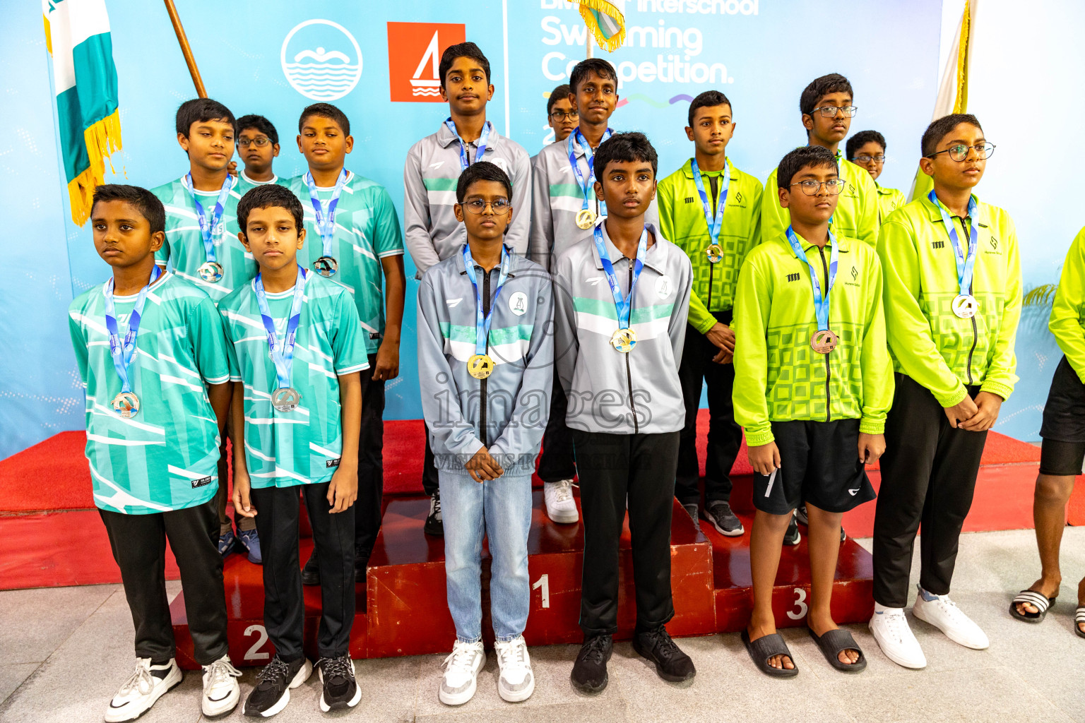 Closing Ceremony of BML 21st Interschool Swimming Competition 2025 .was held in Hulhumale' Swimming Pool, Hulhumale', Maldives on Saturday, 18th October 2025. 
Photos: Hassan Simah / images.mv